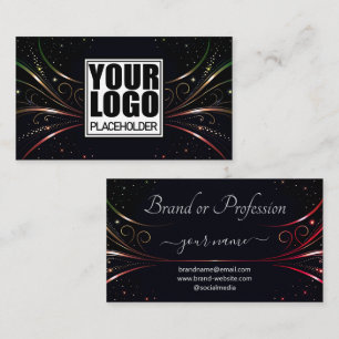 Logo-Vorlage Extravaganz farbenfrohe Luxus Geblüht Visitenkarte