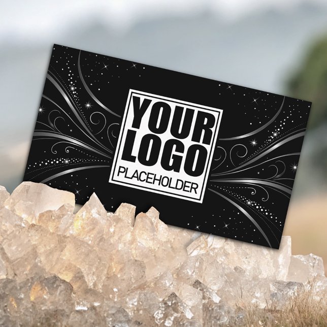 Logo-Vorlage Extravaganz Silver Luxury Geblüht Visitenkarte (Von Creator hochgeladen)