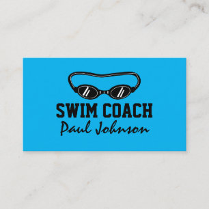 Logo-Vorlage für Swim-Coach-Brille Visitenkarte