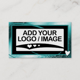 Logo-Vorlage Stilvoll Cooler Aquamariner Rahmen Ni Visitenkarte