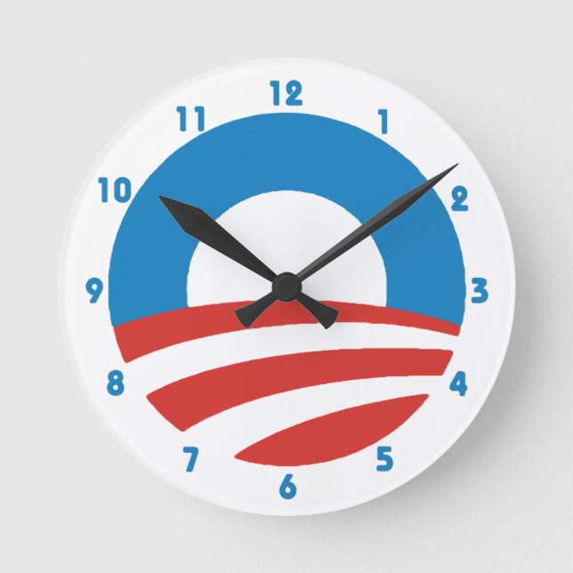 Logo-Wanduhr Obama "O" Runde Wanduhr (Vorderseite)