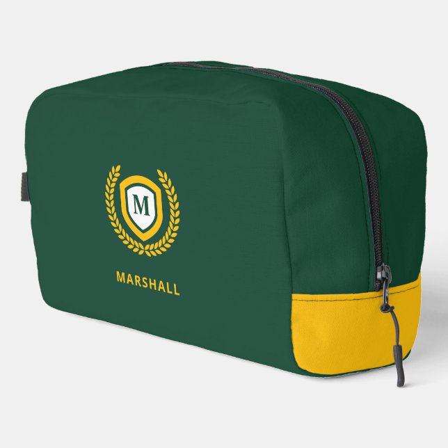 Logo-Wappen für Green und Gold Monogram Waschbeutel (Rechte Ecke)