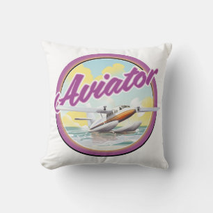 Logo Wasserflugzeug Aviator Kissen