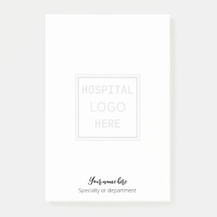 Logo Watermark Simple Modern Hospital Clinic Post-it Klebezettel