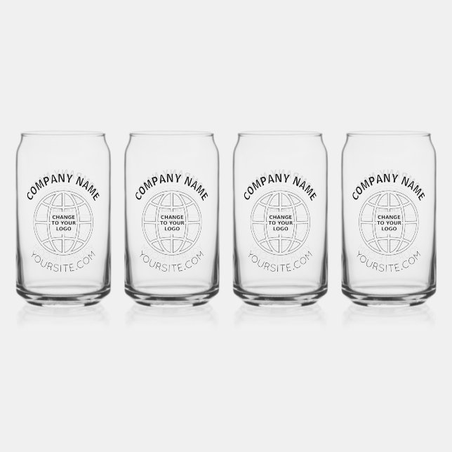 LOGO-WEBADRESSE personalisierter UNTERNEHMEN Dosenglas (Vorderseite)