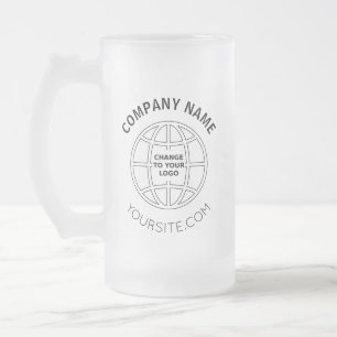 LOGO-WEBADRESSE personalisierter UNTERNEHMEN Mattglas Bierglas