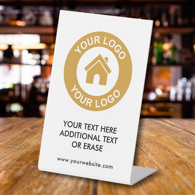 Logo-Website für benutzerdefinierte Unternehmen Sockelschild (Von Creator hochgeladen)