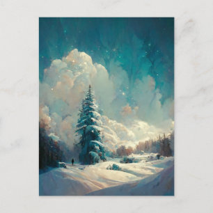 Logo Weihnachtsbaum Landscape Postcard Postkarte