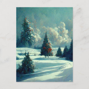 Logo Weihnachtsbaum Landscape Postcard Postkarte