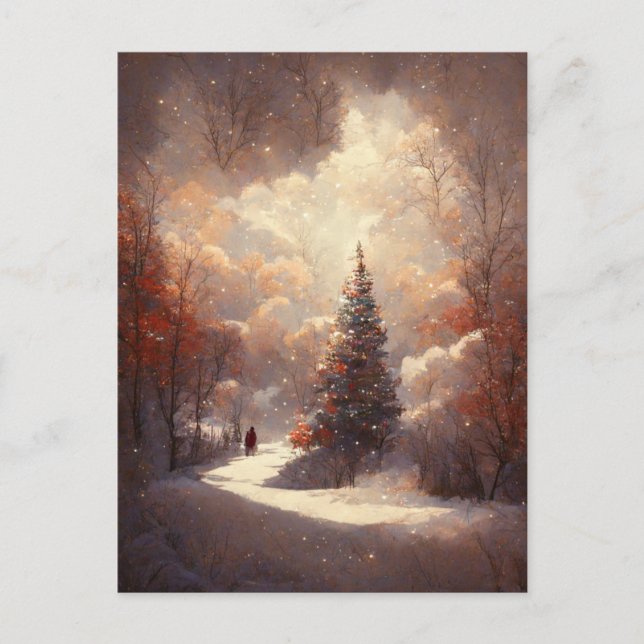 Logo Weihnachtsbaum-Postkarte Postkarte (Vorderseite)