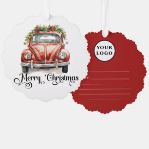 Logo-Weihnachtsgeschenk-Tag Ornament Karte