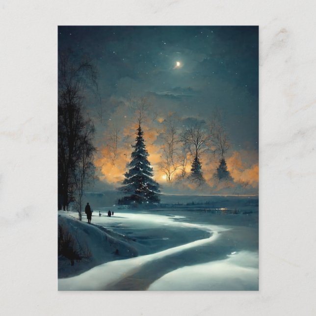 Logo Weihnachtssternkarte 2 Postkarte (Vorderseite)