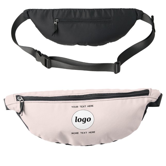Logo-Werbeaktion Branding für Unternehmen Rosa Ros Bauchtasche (Logo with custom text business promotional branding fanny pack bag)