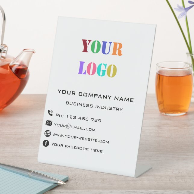 Logo-Werbeaktion für Unternehmen Sockelschild (In Situ)