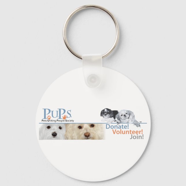 Logo-Werbeartikel mit Shih Tzu Schlüsselanhänger (Vorderseite)