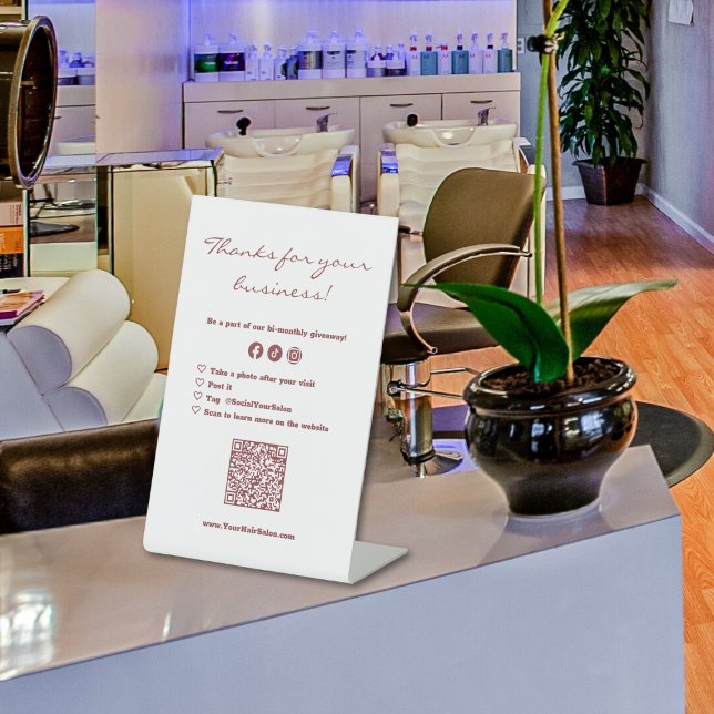 Logo-Werbegeschenk für Kunden Sockelschild (Customer Appreciation Logo Giveaway Pedestal Sign)