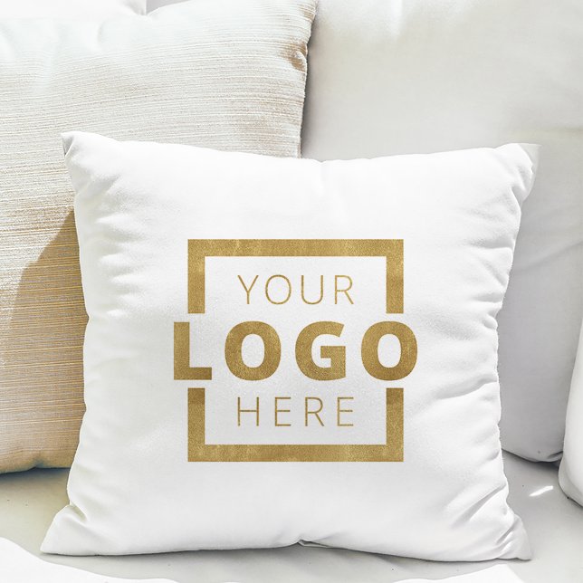 Logo-Werbemarke für kundenspezifische Unternehmen Kissen (This throw pillow featuring your logo is a comfy way to spread the word about your company.)