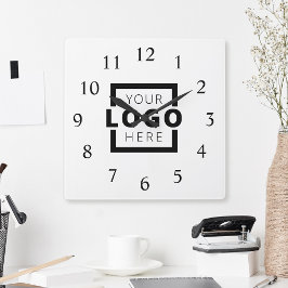 Logo-Werbemarke für kundenspezifische Unternehmen Quadratische Wanduhr