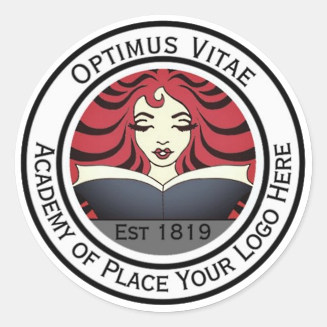 Logo-Werbemarke für Unternehmen Runder Aufkleber (Vorderseite)