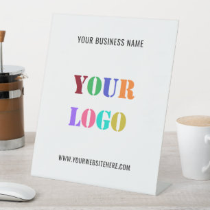 Logo-Werbezeichen für Unternehmen Sockelschild