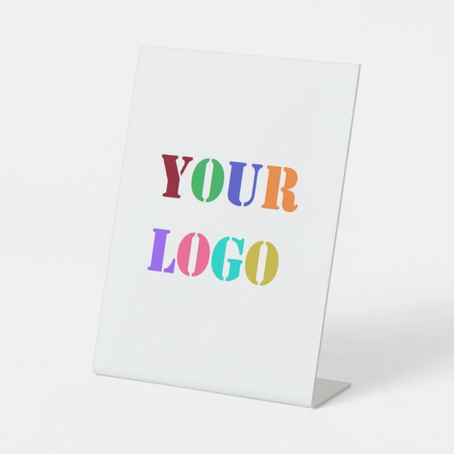 Logo-Werbezeichen für Werbezwecke für Werbeflächen Sockelschild (Vorderseite)