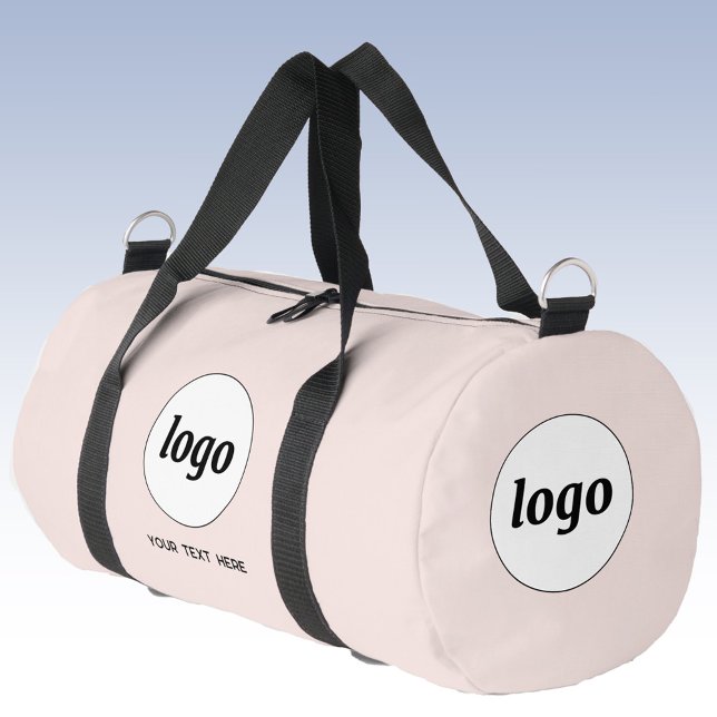 Logo-Werbung für Unternehmen Rosa Duffle Bag (Logo with custom text business branding promotional duffel bag)