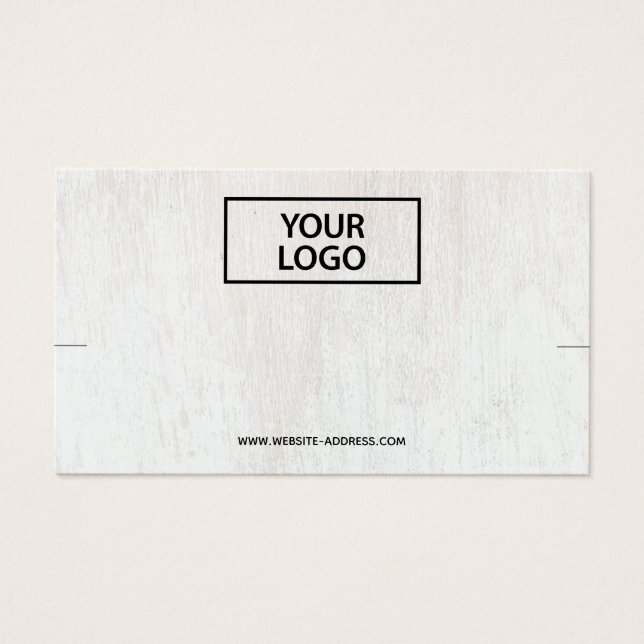 Logo-Wetter-Armband-Anzeige aus weißem Holz hinzuf (Vorderseite)