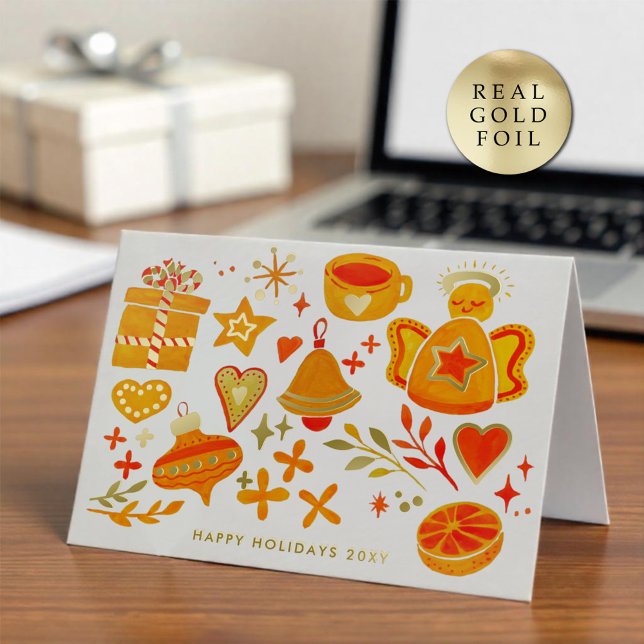 Logo Whimsical Handbemalt Orange Weiß Geschäftlich (Von Creator hochgeladen)