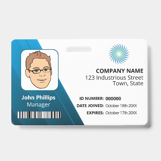 Logo "White and Blue Manager" Ausweis (Vorderseite)