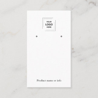 Logo White Study Earring Juwelier Display Card Visitenkarte
