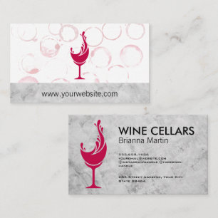 Logo "Wine Pour Splash" Glasflächen Terminkarte