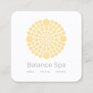 Logo "Yellow Circle Motif" Quadratische Visitenkarte