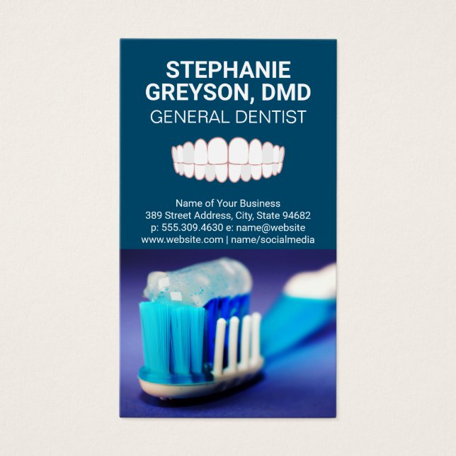 Logo "Zahn und Brush" | Zähne Icon (Vorderseite)