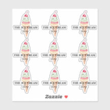 Logoaufkleber für Eiscreme-Shop