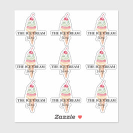 Logoaufkleber für Eiscreme-Shop Aufkleber