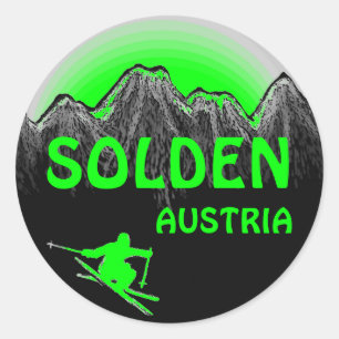 Logoaufkleber für Solden Austria Runder Aufkleber