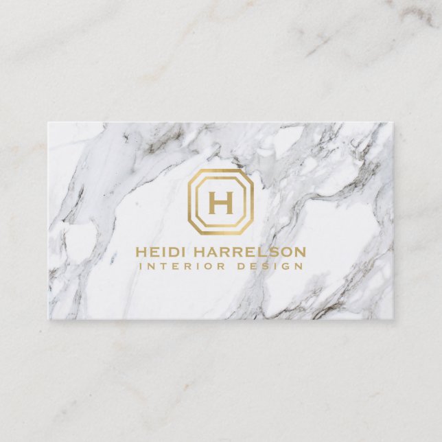 Logokombination für die Glam Box Monogram, weißer  Visitenkarte (Vorderseite)