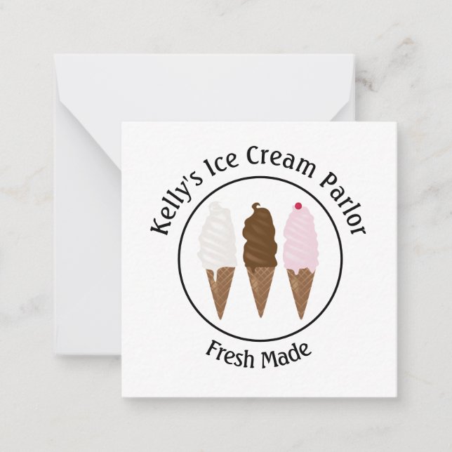 Logokombination für Eiscreme Mitteilungskarte (Vorderseite)