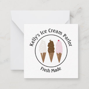 Logokombination für Eiscreme Mitteilungskarte