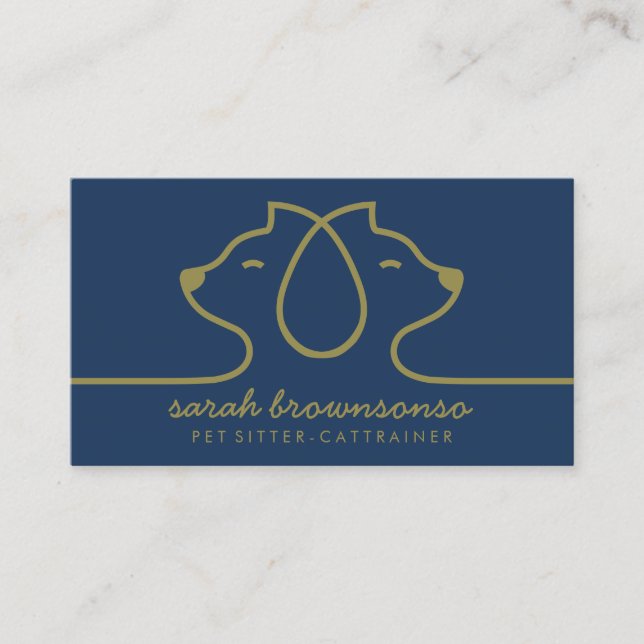 Logokombination für Tierärzte Visitenkarte (Vorderseite)