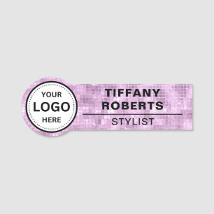 Logomitarbeiter von Pink Sequin Company Namensschild