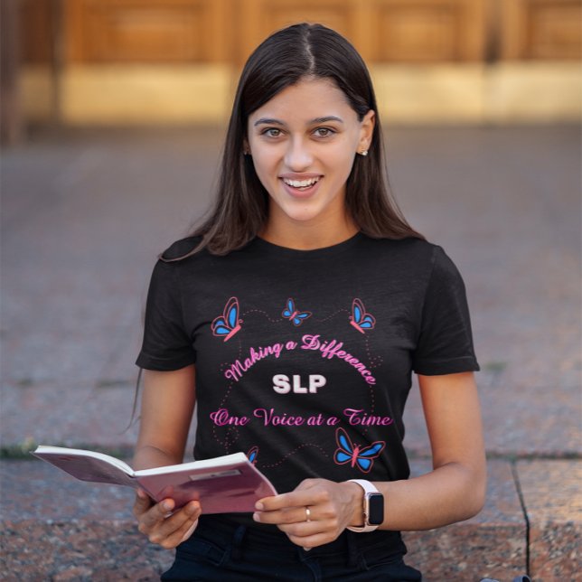Logopäde Schmetterlingsdesign Tri-Blend Shirt (Von Creator hochgeladen)