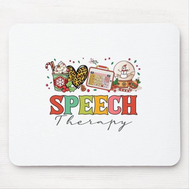 Logopäde Slp Weihnachten Dankfest Mousepad (Vorne)