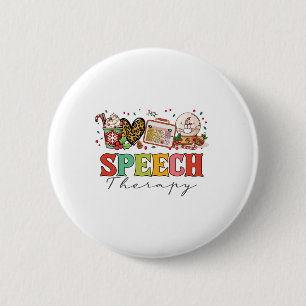 Logopäde Slp Weihnachten Thanksgiving Button