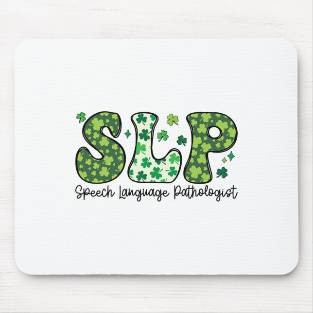 Logopäde St Patricks Day Rede Mousepad (Vorne)