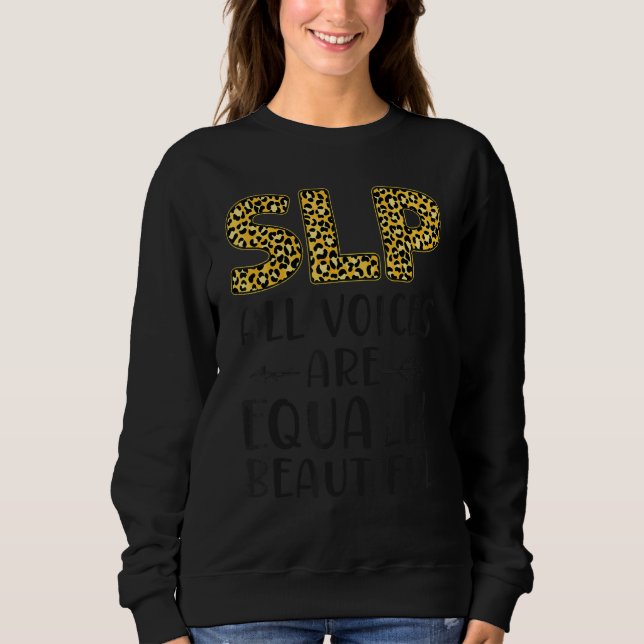 Logopäde Therapie-Assistent SLP Leopard Che Sweatshirt (Vorderseite)