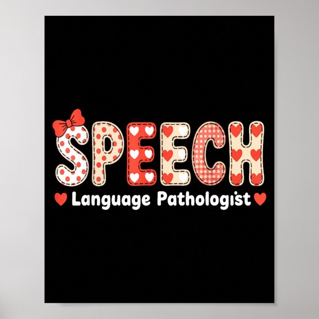 Logopäde Valentinstag Slp Der Poster (Vorne)