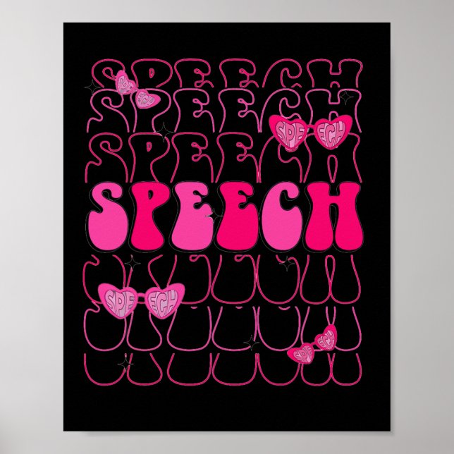 Logopäde Valentinstag Slp Sprachtherapeut Poster (Vorne)
