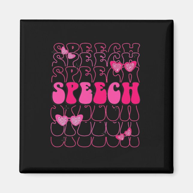 Logopäde Valentinstag Slp Sprachtherapie Magnet (Vorne)
