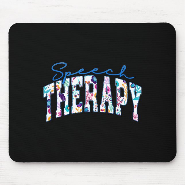 Logopädie Lustiger Therapeut Sprachkunst Mousepad (Vorne)